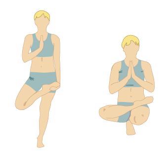 Tree Pose and Toe Stand